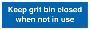 MV6318: Keep grit bin closed when not in use