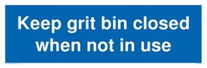 MV6318: Keep grit bin closed when not in use