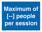 MV7156: Maximum of [ ] people per session