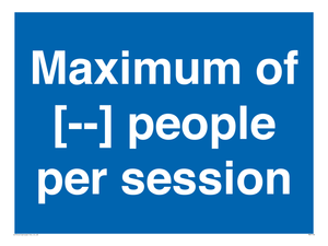 MV7156: Maximum of [ ] people per session