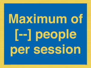 MV7156: Maximum of [ ] people per session