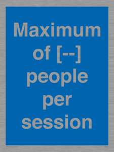 MV7156: Maximum of [ ] people per session
