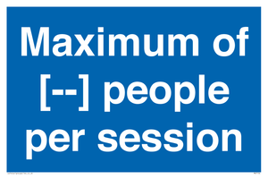 MV7156: Maximum of [ ] people per session