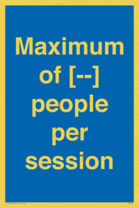 MV7156: Maximum of [ ] people per session