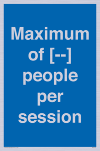 MV7156: Maximum of [ ] people per session