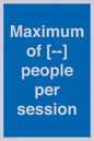 MV7156: Maximum of [ ] people per session