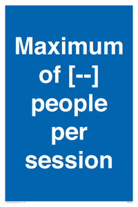 MV7156: Maximum of [ ] people per session