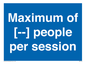 MV7156: Maximum of [ ] people per session