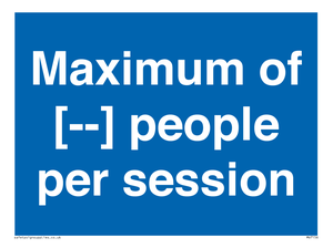MV7156: Maximum of [ ] people per session