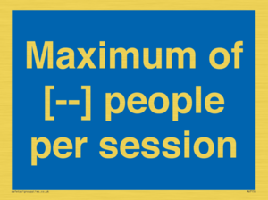MV7156: Maximum of [ ] people per session