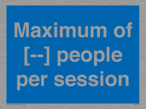MV7156: Maximum of [ ] people per session