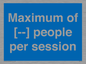 MV7156: Maximum of [ ] people per session