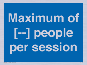 MV7156: Maximum of [ ] people per session