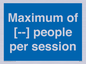 MV7156: Maximum of [ ] people per session