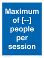MV7156: Maximum of [ ] people per session