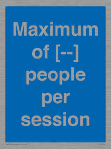 MV7156: Maximum of [ ] people per session