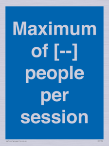 MV7156: Maximum of [ ] people per session