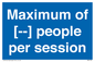MV7156: Maximum of [ ] people per session