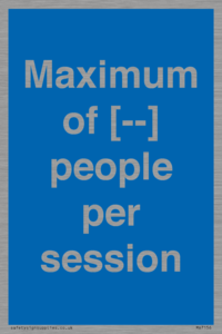 MV7156: Maximum of [ ] people per session