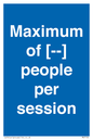 MV7156: Maximum of [ ] people per session