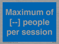 MV7156: Maximum of [ ] people per session