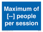 MV7156: Maximum of [ ] people per session