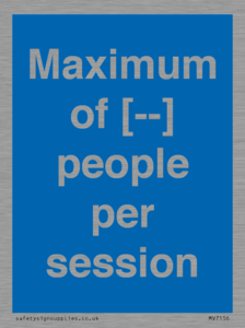 MV7156: Maximum of [ ] people per session
