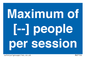 MV7156: Maximum of [ ] people per session