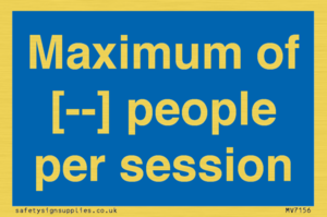 MV7156: Maximum of [ ] people per session