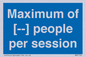 MV7156: Maximum of [ ] people per session