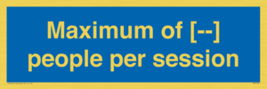 MV7156: Maximum of [ ] people per session
