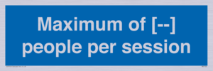 MV7156: Maximum of [ ] people per session