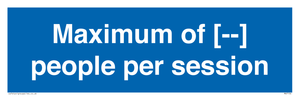 MV7156: Maximum of [ ] people per session