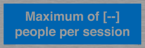 MV7156: Maximum of [ ] people per session