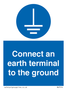 MV7514: Connect an earth terminal to the ground