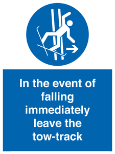 MV7519: In the event of falling immediately leave the tow-track