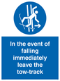 MV7519: In the event of falling immediately leave the tow-track