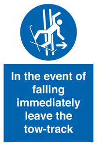 MV7519: In the event of falling immediately leave the tow-track