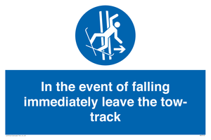 MV7519: In the event of falling immediately leave the tow-track