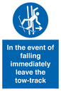 MV7519: In the event of falling immediately leave the tow-track