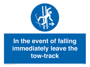 MV7519: In the event of falling immediately leave the tow-track
