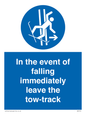 MV7519: In the event of falling immediately leave the tow-track