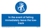 MV7519: In the event of falling immediately leave the tow-track