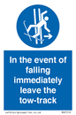 MV7519: In the event of falling immediately leave the tow-track