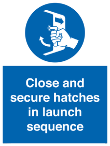 MV7520: Close and secure hatches in launch sequence