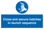 MV7520: Close and secure hatches in launch sequence
