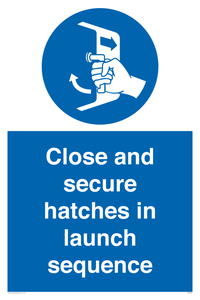 MV7520: Close and secure hatches in launch sequence