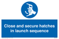 MV7520: Close and secure hatches in launch sequence