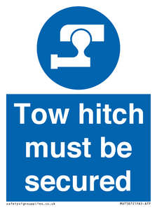 MV7587: Tow hitch must be secured
