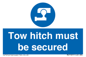 MV7587: Tow hitch must be secured